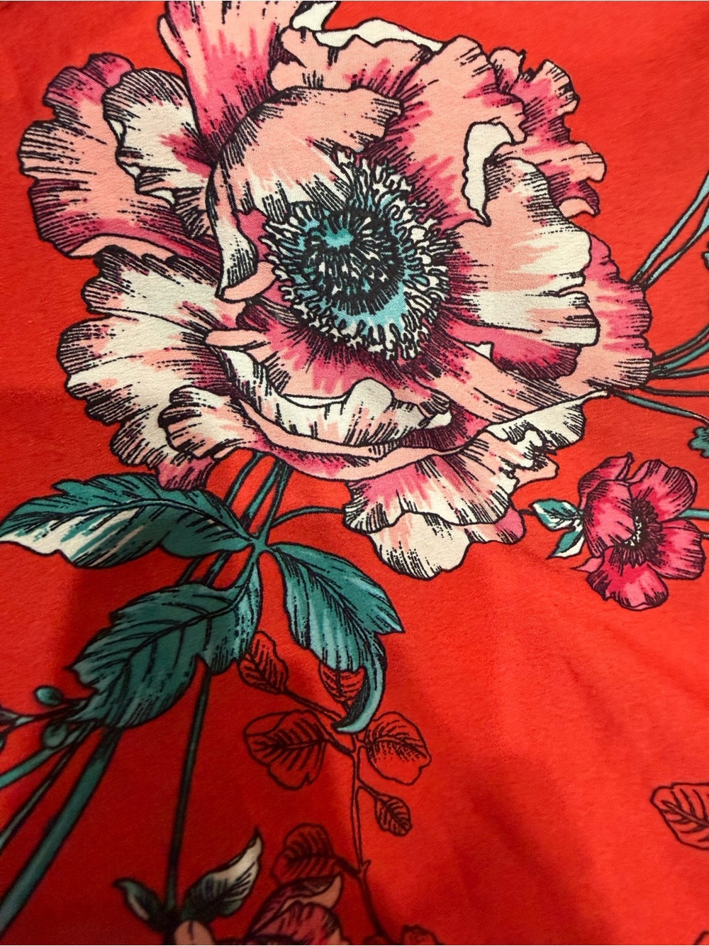 Band of Gypsies Red Floral Maxi Dress with Spaghetti Straps - Picture 8 of 9